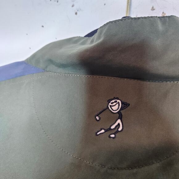 Life Is Good Green Grey Windbreaker Golfer shirt sleeved Pullover sz XL - Picture 5 of 5